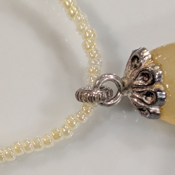 Raw Libyan Gold Tektite Pendant - Picture 4 of 10